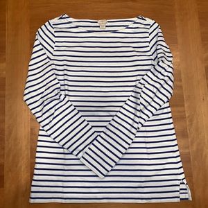 Jcrew Blue and Cream Striped Shirt